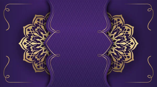 Fond Violet Avec Décoration Mandala — Image vectorielle