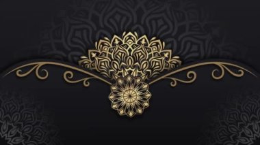altın mandala süsü ile hareket arkaplanı