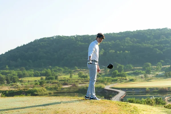 Golfare Sport Bana Golfboll Fairway Människor Livsstil Man Spela Spel — Stockfoto