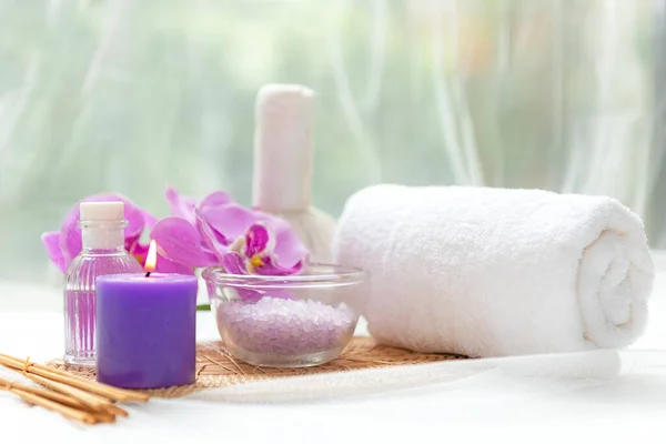 Thai Spa Treatments Aroma Therapy Salt Nature Green Sugar Scrub — Stok fotoğraf