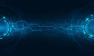 Arkaplan yüksek teknoloji ve ağ bağlantısını özetleyen vektör özeti.