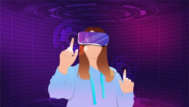 Metaverse konsept. VR Sanal gerçeklik teknolojisi.