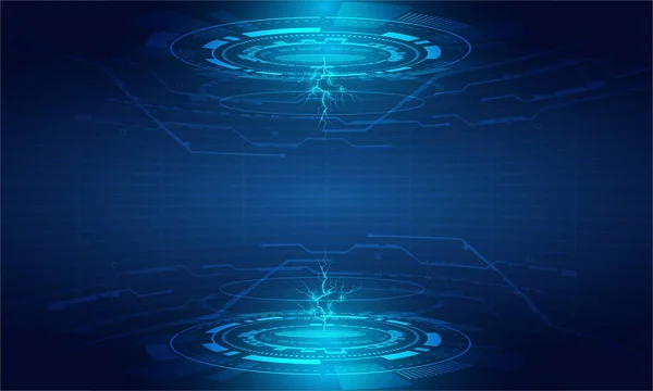 未来的なサークルブルーベクトルHudpodiummodernテクノロジーゲーム — ストックベクタ