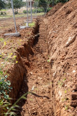 Preparation of the ground to start with the foundation of the st
