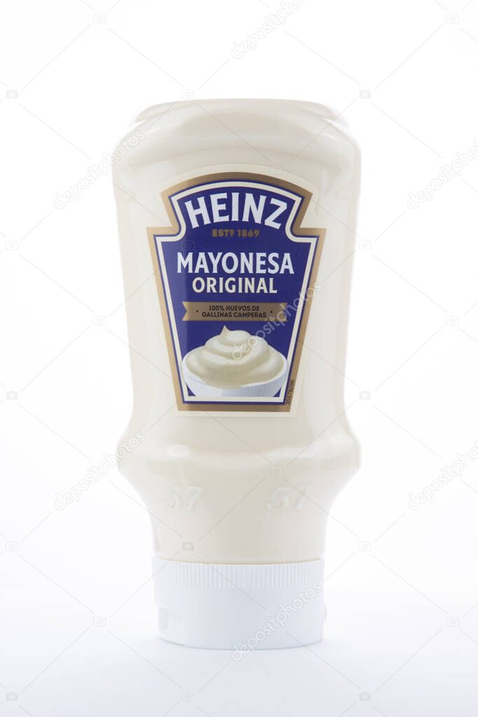 Mayonnaise jar, Heinz brand, white background