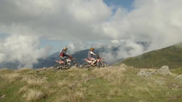 Motocross Który Jest Sportem Wysokim Poziomie Adrenaliny Wśród Sportów Motorowych — Wideo stockowe