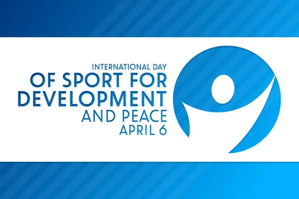 Journée Internationale Sport Pour Développement Paix Avril Illustration Vectorielle Affiche — Image vectorielle