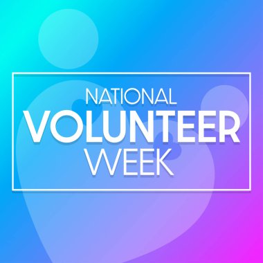 Ulusal Gönüllü Haftası. Vektör çizimi. Tatil posteri.