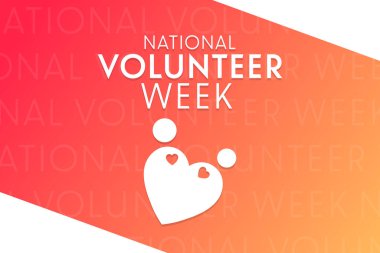 Ulusal Gönüllü Haftası. Vektör çizimi. Tatil posteri.