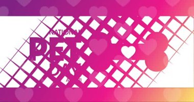 Ulusal Hayvan Günü. 11 Nisan. HD, 4K görüntü. Motion Design Tatil Canlandırması. 