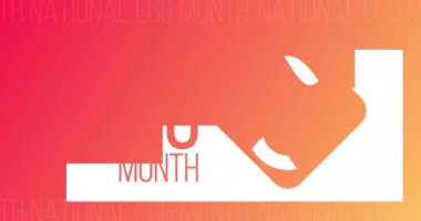 Mayıs, Ulusal Yumurta Ayı. HD, 4K görüntü. Motion Design Tatil Canlandırması. Döngü videosu. 