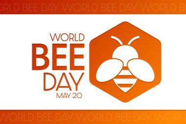 Dünya Arı Günü. 20 Mayıs. Vektör çizimi. Tatil posteri.