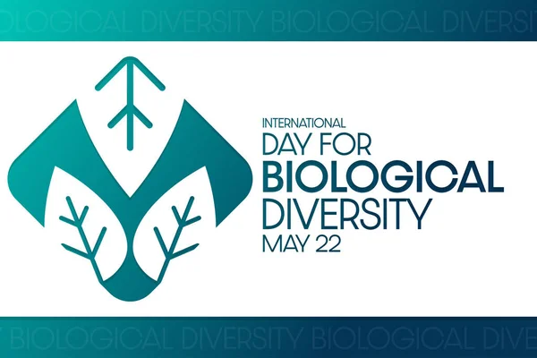 International Day for Biological Diversity. May 22. Vector illustration. Holiday poster. — 스톡 벡터