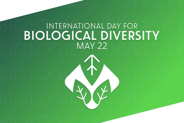 Journée internationale de la diversité biologique. Le 22 mai. Illustration vectorielle. Affiche vacances. — Image vectorielle
