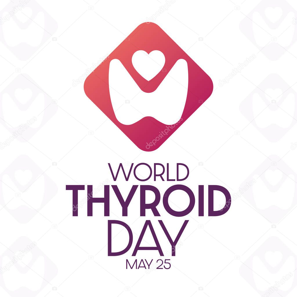 World Thyroid Day. May 25. Vector illustration. Holiday poster
