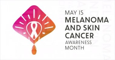 May is Melanoma and Skin Cancer Awareness Month. HD, 4K footage. Motion design holiday animation. Loop video. 