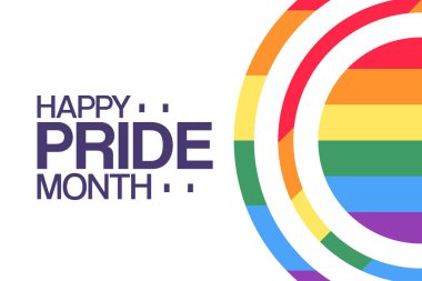 Mutlu Gurur Ayı, June. Vektör çizimi. Tatil posteri.