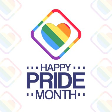 Mutlu Gurur Ayı, June. Vektör çizimi. Tatil posteri.