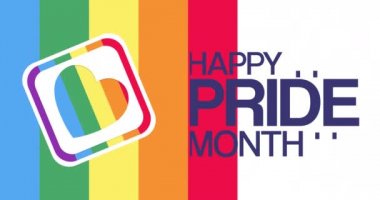 Mutlu Gurur Ayı, June. HD, 4K görüntü. Motion Design Tatil Canlandırması. Döngü videosu