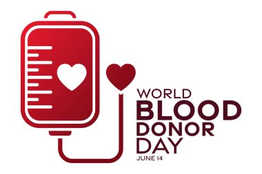 Dünya Kan Bağışı Günü. 14 Haziran. Vektör çizimi. Tatil posteri
