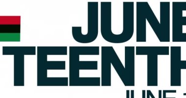 Haziran 'da. 19 Haziran, Özgürlük Günü. HD, 4K görüntü. Motion Design Tatil Canlandırması. Döngü videosu