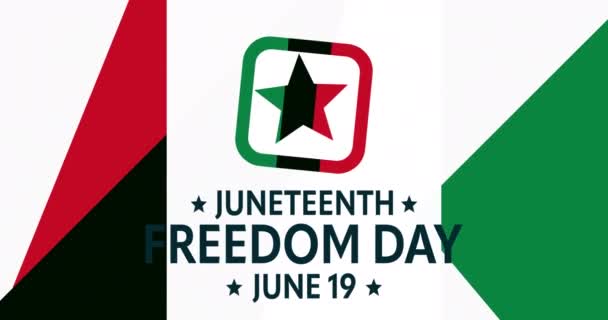 Δεκατέσσερις Ιουνίου Ιουνίου Ημέρα Ελευθερίας Πλάνα Σχεδιασμός Κίνησης Διακοπών Animation — Αρχείο Βίντεο