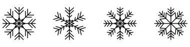 Kar Taneleri siyah. Şimdi de Simge Simgesi. Noel Logosu.