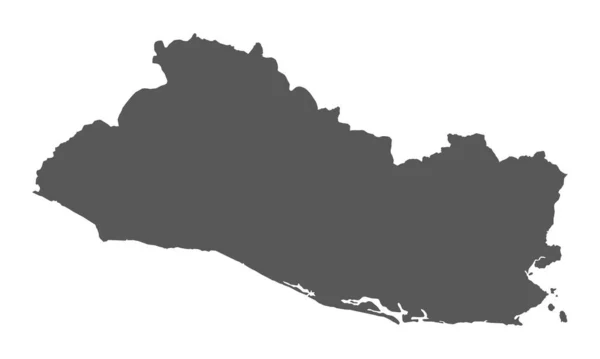 Карта Сальвадо Сірим Кольором Білому Тлі — стоковий вектор