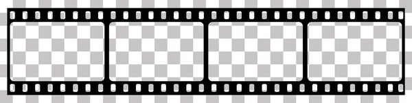 Film şeridi izole vektör simgesi. Film şeridi simgesi ile geçmişe dönük resim. Film şeridi. Şeffaf üzerinde video kaset film şerit çerçeve vektörü