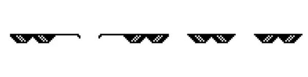 Vector Pixel Glasses Known Thug Life Symbol — Vetor de Stock