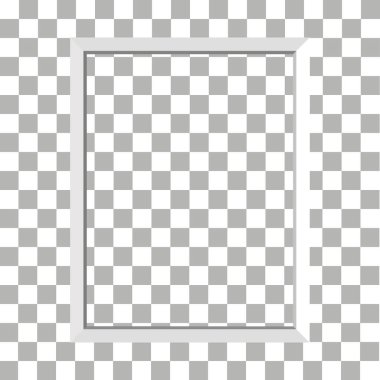 Vector Realistic Mofern Interior Black Blank Square Wooden Poster Picture Frame Set Closeup on White Wall Mock-up