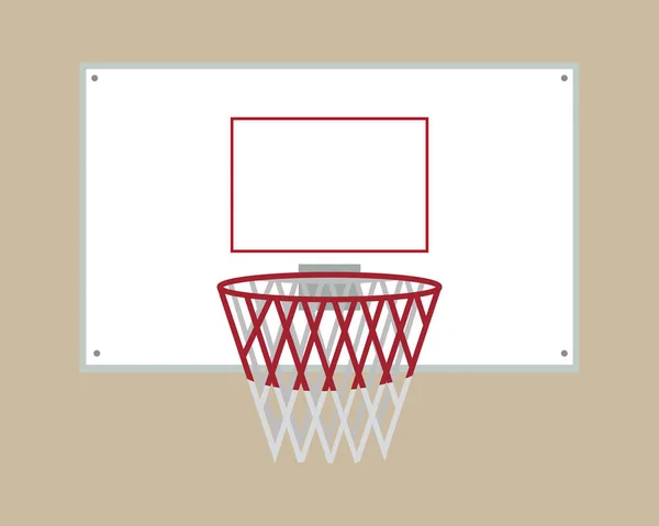 Cesta Basquete Bola Basquete — Vetor de Stock