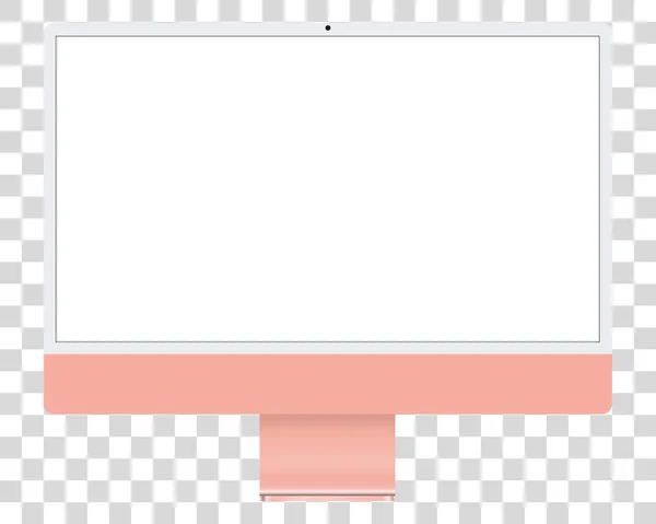 Νέος Υπολογιστής Imac Επιφάνεια Εργασίας Imac 2021 — Διανυσματικό Αρχείο