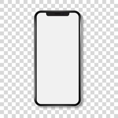 gerçekçi modeller şeffaf ekranlı akıllı telefon, akıllı telefon model koleksiyonu, aygıt ön görünümü