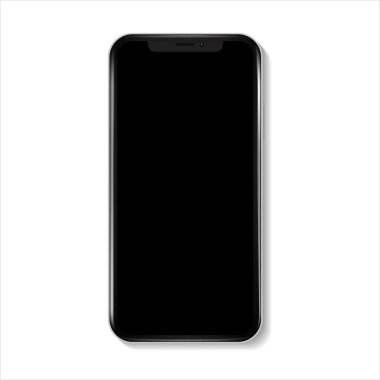 gerçekçi modeller şeffaf ekranlı akıllı telefon, akıllı telefon model koleksiyonu, aygıt ön görünümü