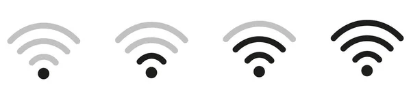 Définir Icône Wifi Isolé Sur Fond Blanc Pour Téléphone Indicateur — Image vectorielle