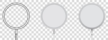 Apple MagSafe Charger. Modern kablosuz şarj çizimi.