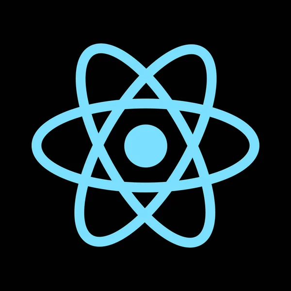 React programlama dilinin bir simgesinin vektör illüstrasyonu.