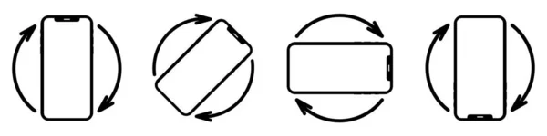 Rodar Telemóvel Ilustração Vetor Símbolo Rotação Dispositivo — Vetor de Stock