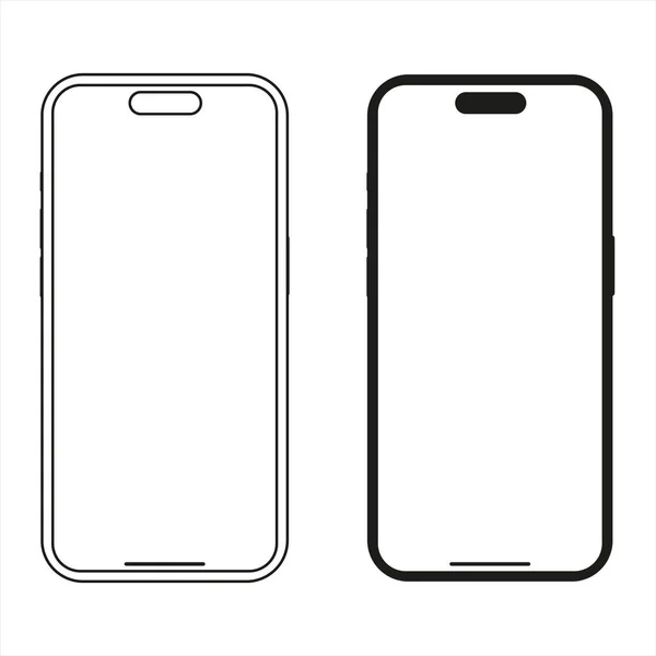 Beyaz ekran arkaplanı ve genel arkaplan şebekesi şeffaf olan yaklaşan Apple İphone 14 tasarım Örnekleri