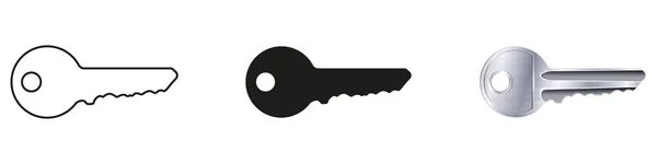 Access Key Line Art Icon Apps Website — Stock Vector