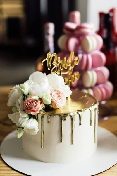 Cake Decorated Flowers — Stock Photo, Image