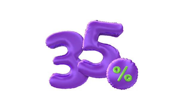 Відсотків Знижки Креативний Склад Фіолетових Кульок Розпродаж Або Тридцять Ять — стокове фото