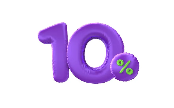 Відсотків Знижки Креативний Склад Фіолетових Кульок Розпродаж Або Відсотків Символу — стокове фото