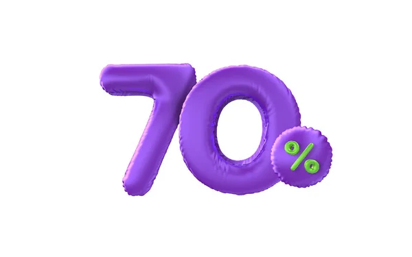 Відсотків Знижка Креативний Склад Фіолетових Кульок Розпродаж Або Відсотків Символ — стокове фото