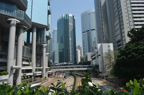 Άποψη Του Επιχειρηματικού Κέντρου Του Χονγκ Κονγκ — Φωτογραφία Αρχείου