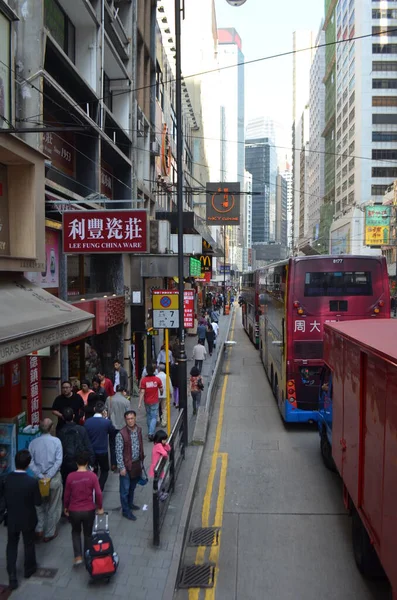 Μεγάλη Κίνηση Στο Χονγκ Κονγκ Κατά Διάρκεια Της Ώρας Αιχμής — Φωτογραφία Αρχείου