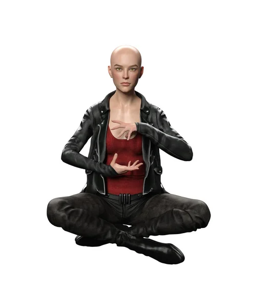 3d rendering of a female urban fantasy isolated