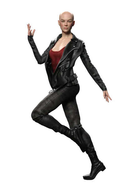 3d rendering of a female urban fantasy isolated