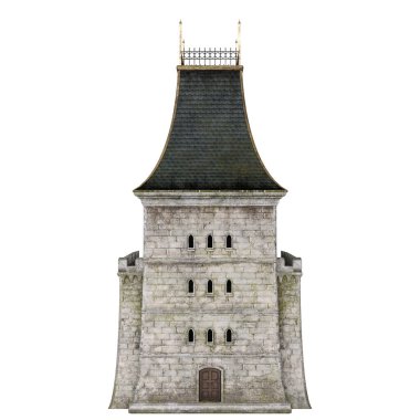 3D kale kulesi izole edildi